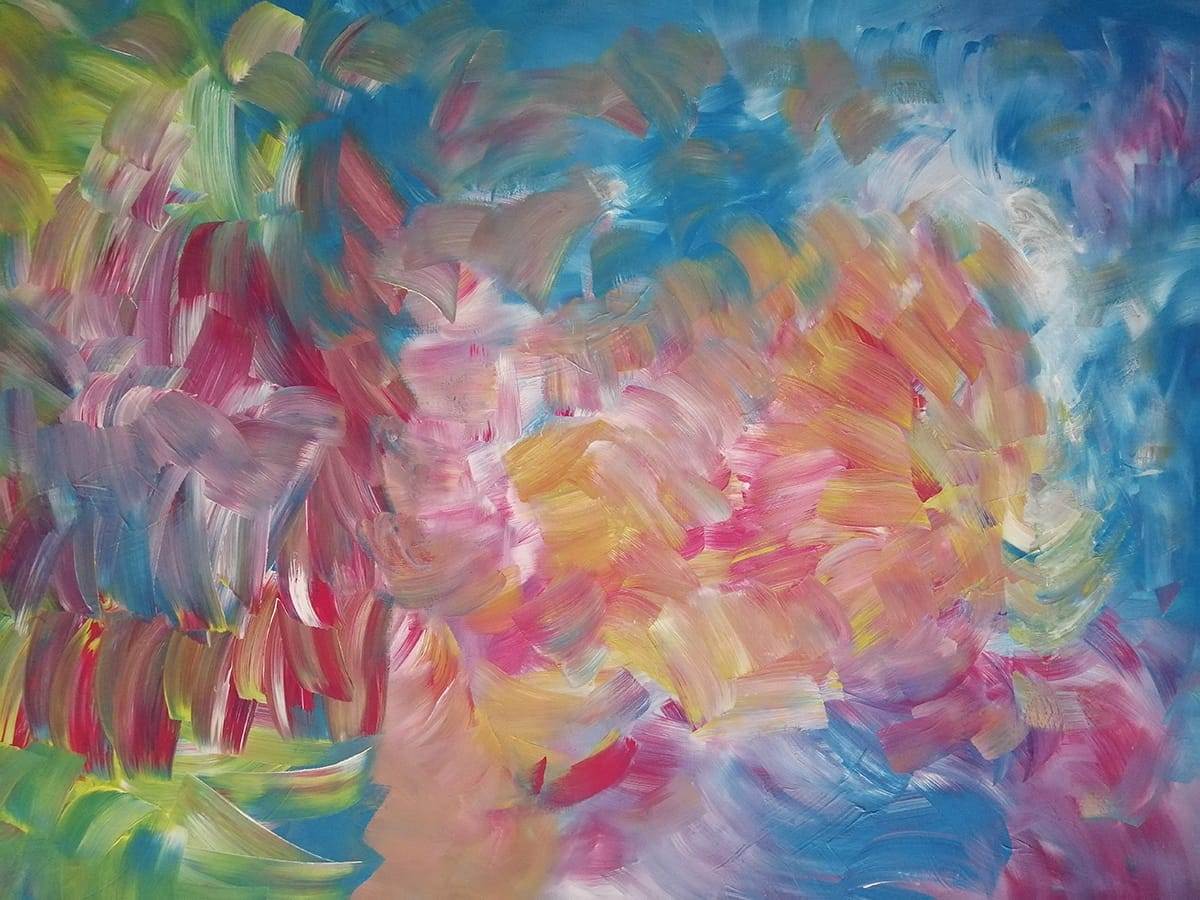 beautiful, colorful abstract astrological channeled painting