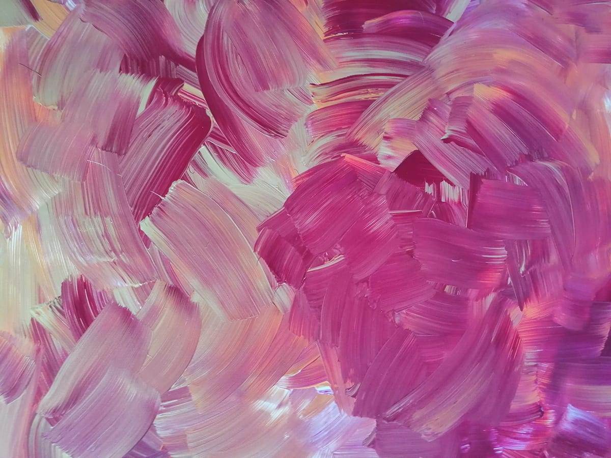 beautiful, pink hued abstract astrological channeled painting