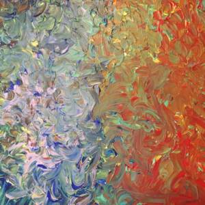 beautiful, colorful abstract astrological channeled painting