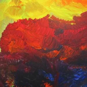 beautiful, colorful abstract astrological channeled painting