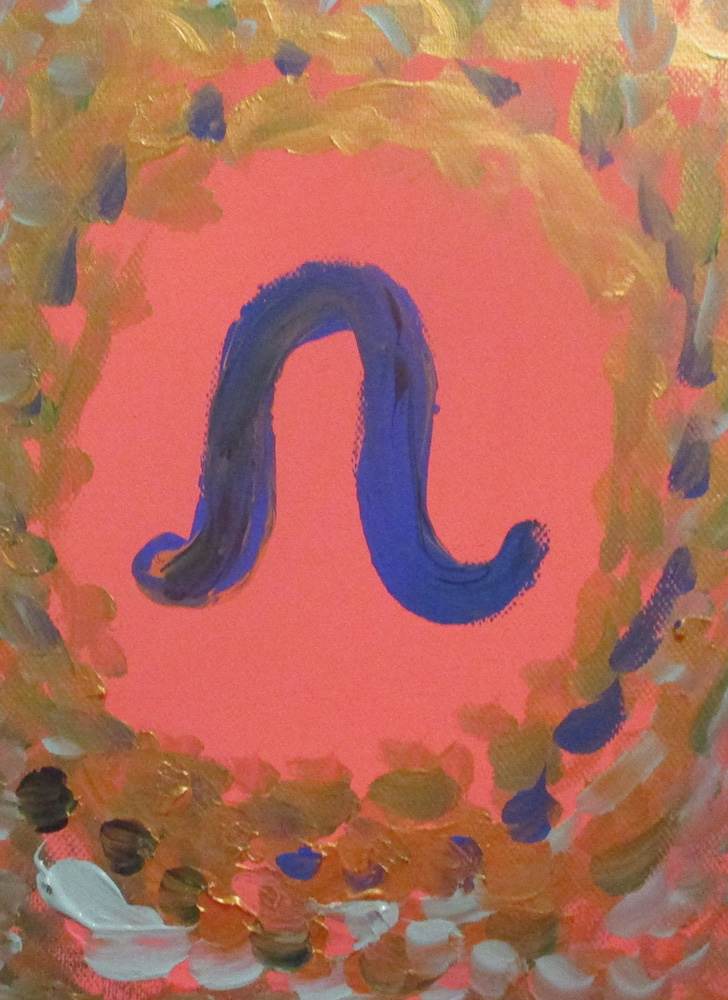 astrology painting for zodiac sign leo