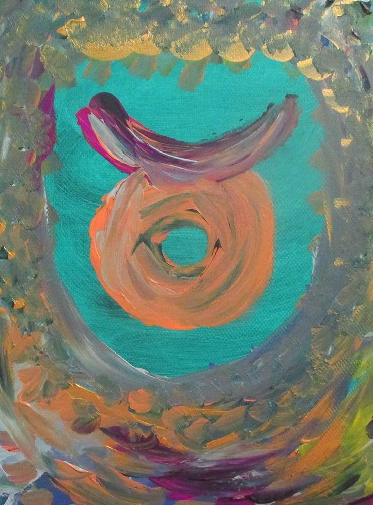 astrology painting of zodiac sign taurus