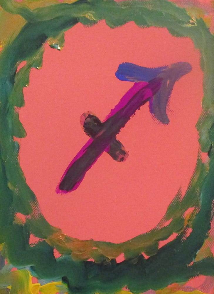 colorful abstract artistic painting of the Sagittarius sun sign
