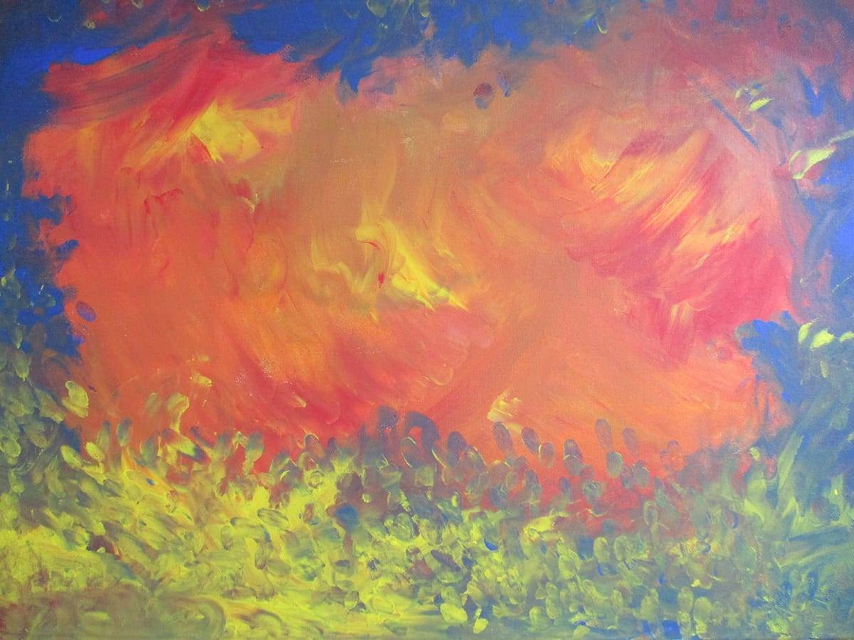 beautiful, colorful abstract astrological channeled painting