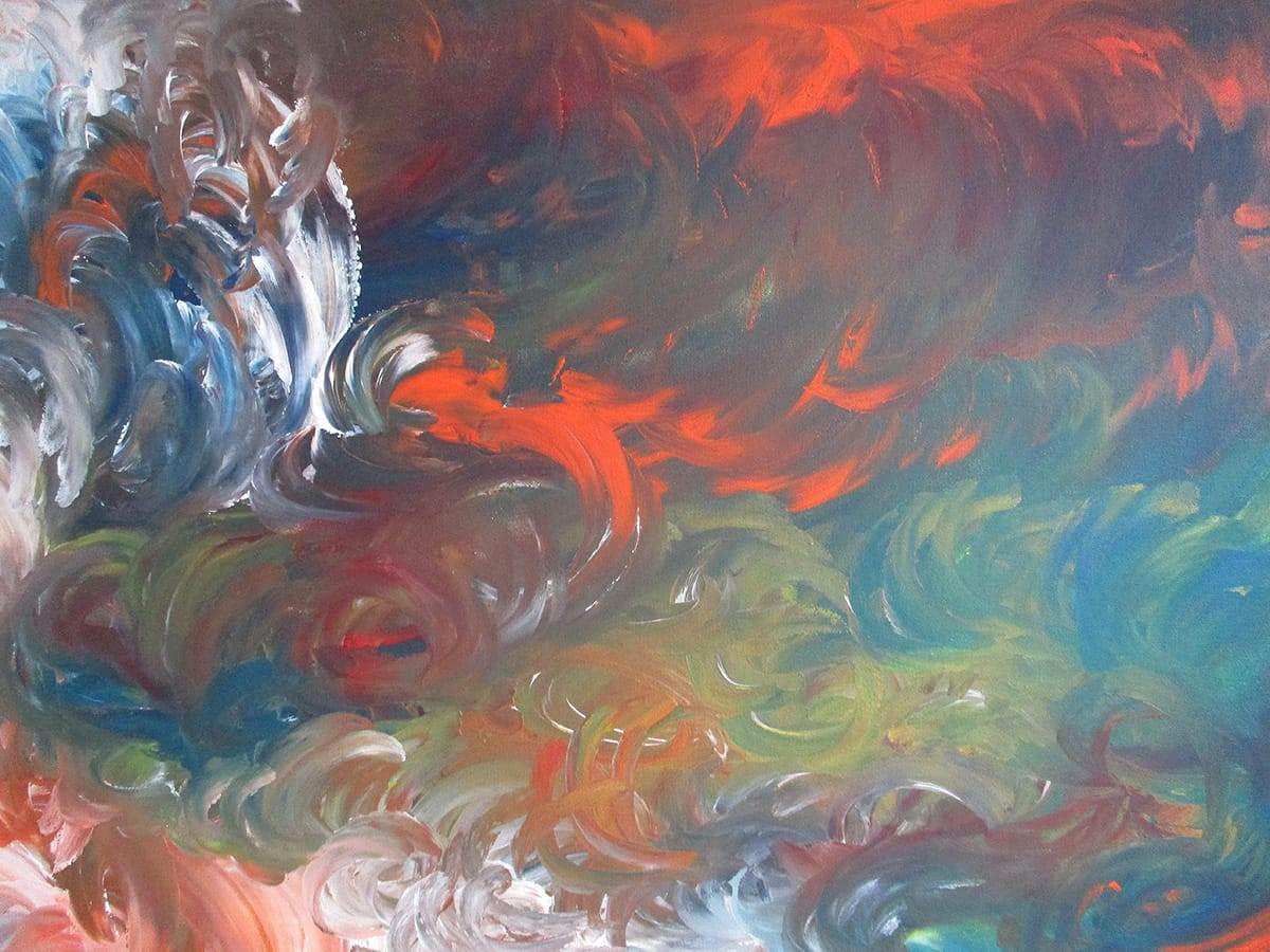 beautiful, colorful abstract astrological channeled painting