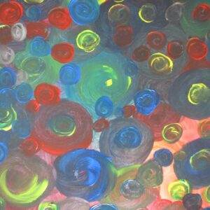 beautiful, colorful abstract astrological channeled painting